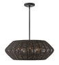 Luca Medium Convertible Drum Chandelier In Black Finish