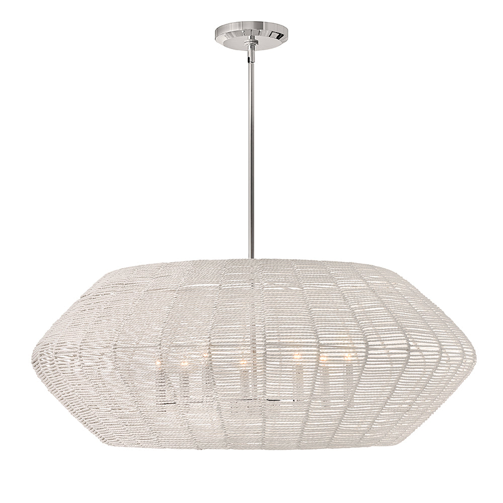 Luca Large Convertible Drum Chandelier In Chrome Finish