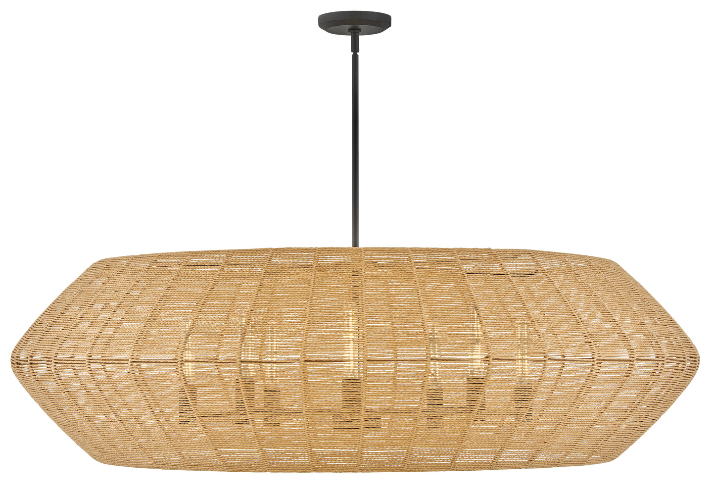 Luca Extra Large Drum Chandelier In Black Finish