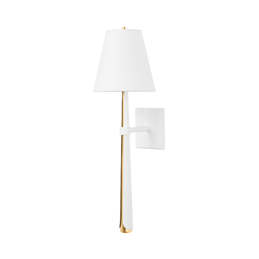 Esmeralda Wall Sconce In VINTAGE GOLD LEAF/GESSO WHITE Finish