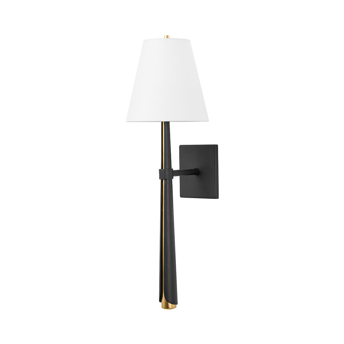 Esmeralda Wall Sconce In VINTAGE GOLD LEAF/TEXTURED BLACK Finish