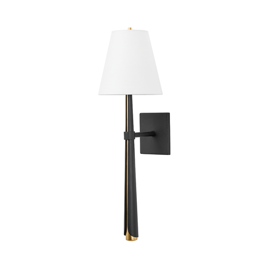 Esmeralda Wall Sconce In VINTAGE GOLD LEAF/TEXTURED BLACK Finish