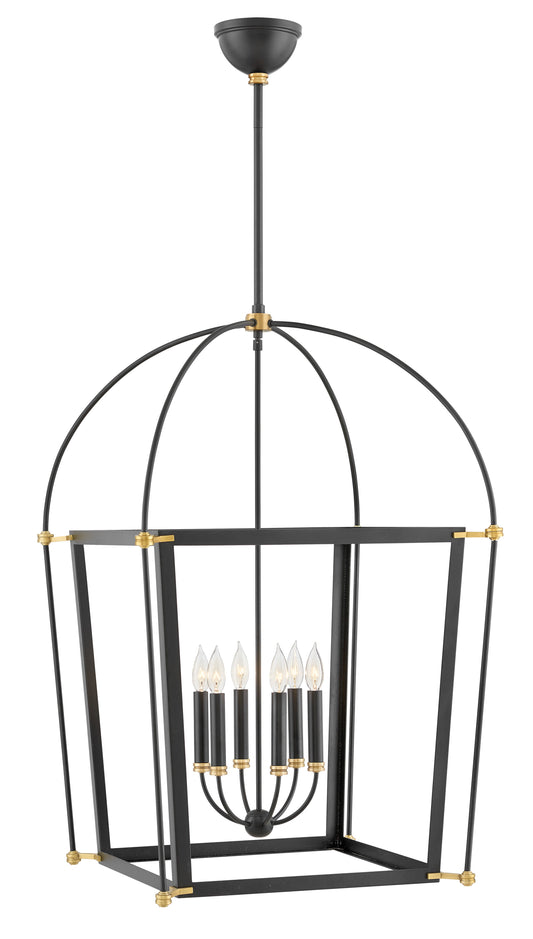 Selby Medium Open Frame Chandelier In Black Finish