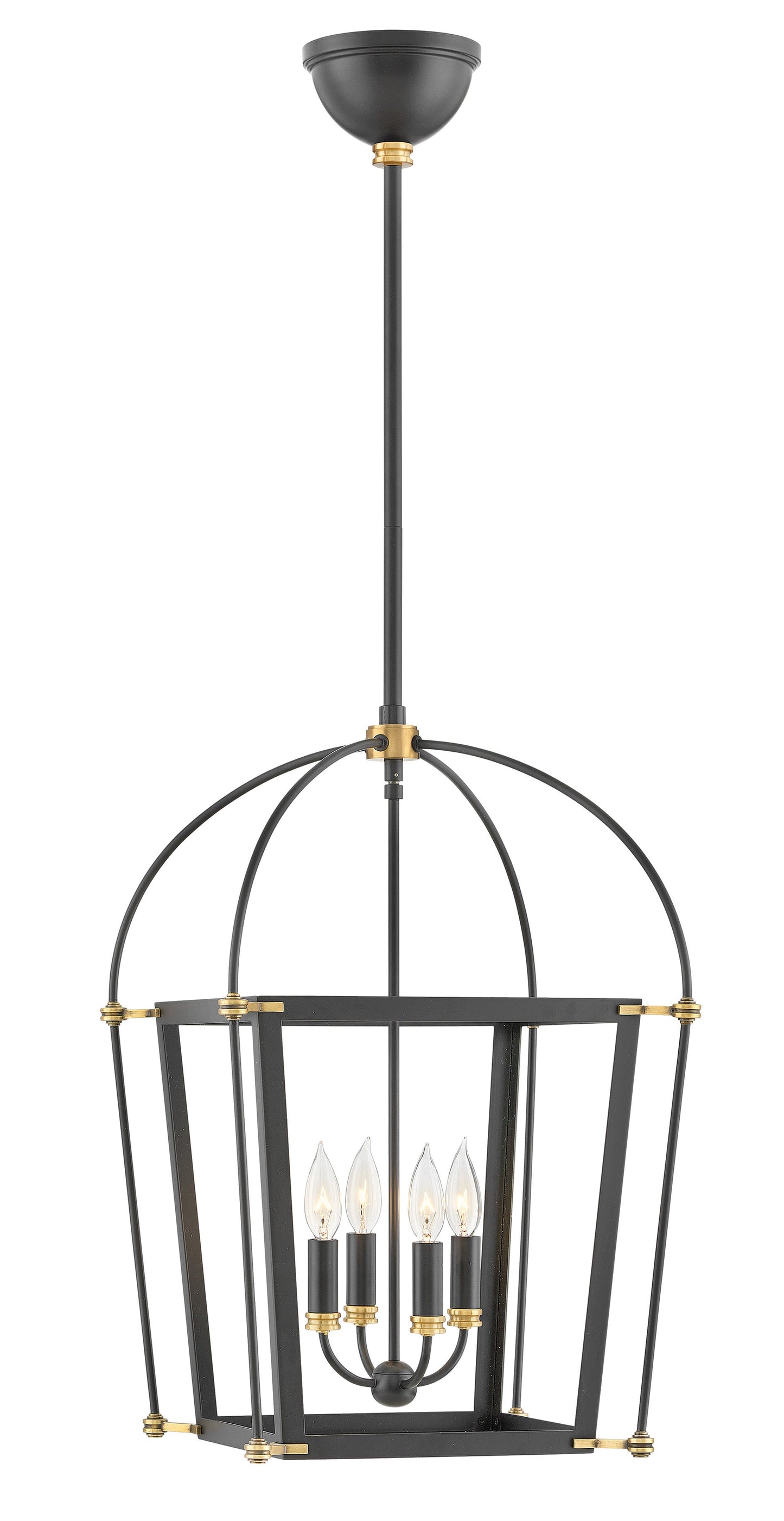 Selby Large Open Frame Pendant In Black Finish