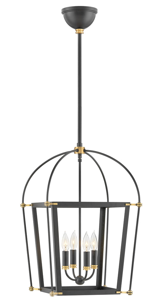 Selby Large Open Frame Pendant In Black Finish