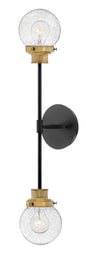 Poppy Large Two Light Sconce In Black Finish