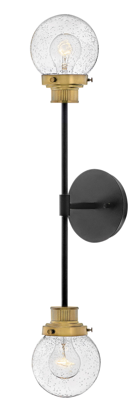 Poppy Large Two Light Sconce In Black Finish