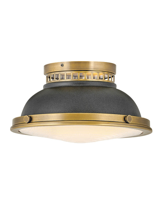 Emery Small Flush Mount In Light Brass Finish