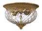 Plantation Small Flush Mount In Gold Finish