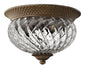 Plantation Small Flush Mount In Light Bronze Finish