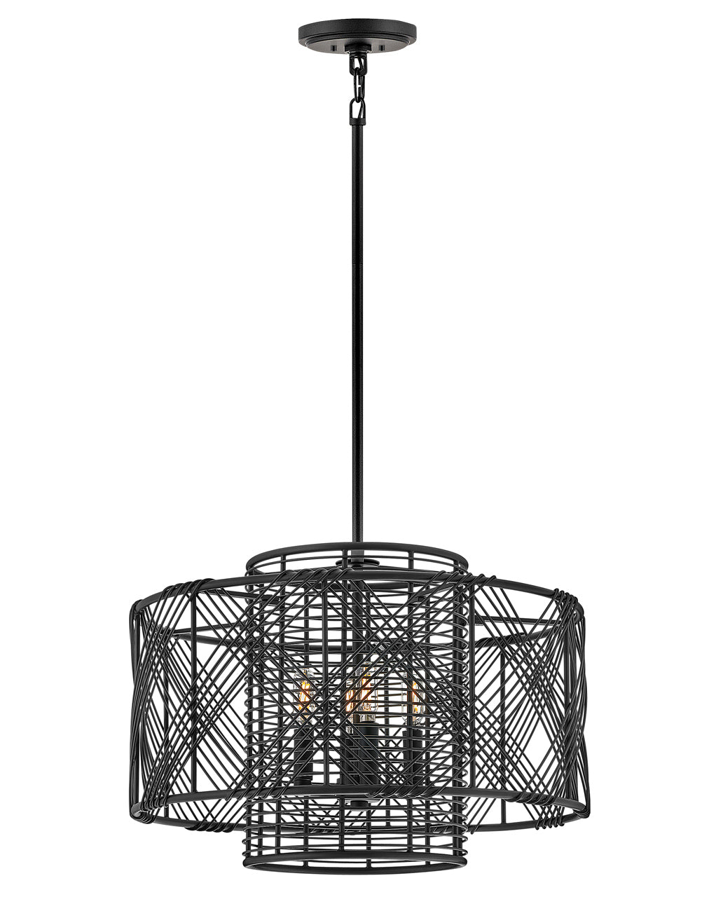 Nikko Large Convertible Pendant In Black Finish