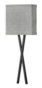 Axis Heathered Gray Large Single Light Sconce In Black Finish