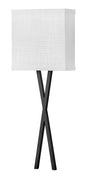 Axis Off White Large Single Light Sconce In Black Finish