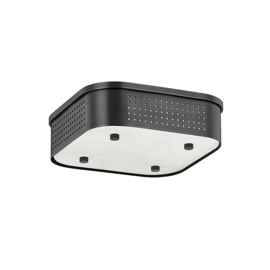 MADISON SQUARE FLUSH MOUNT with DISTRESSED BRONZE Finish