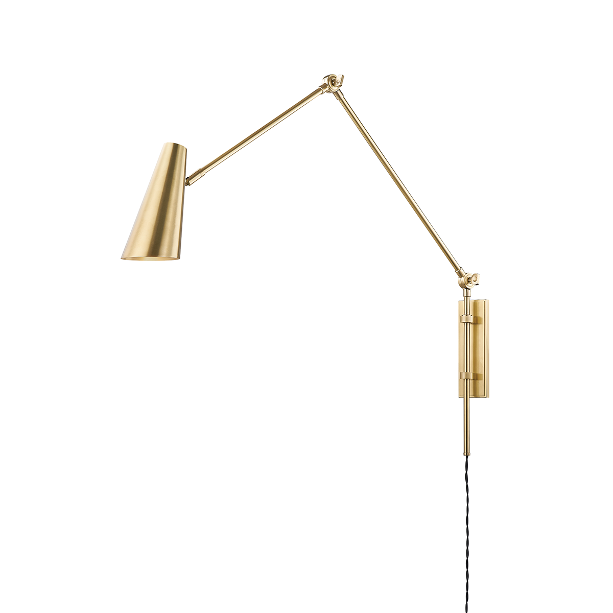 Lorne Plug-in Sconce with Aged Brass Finish