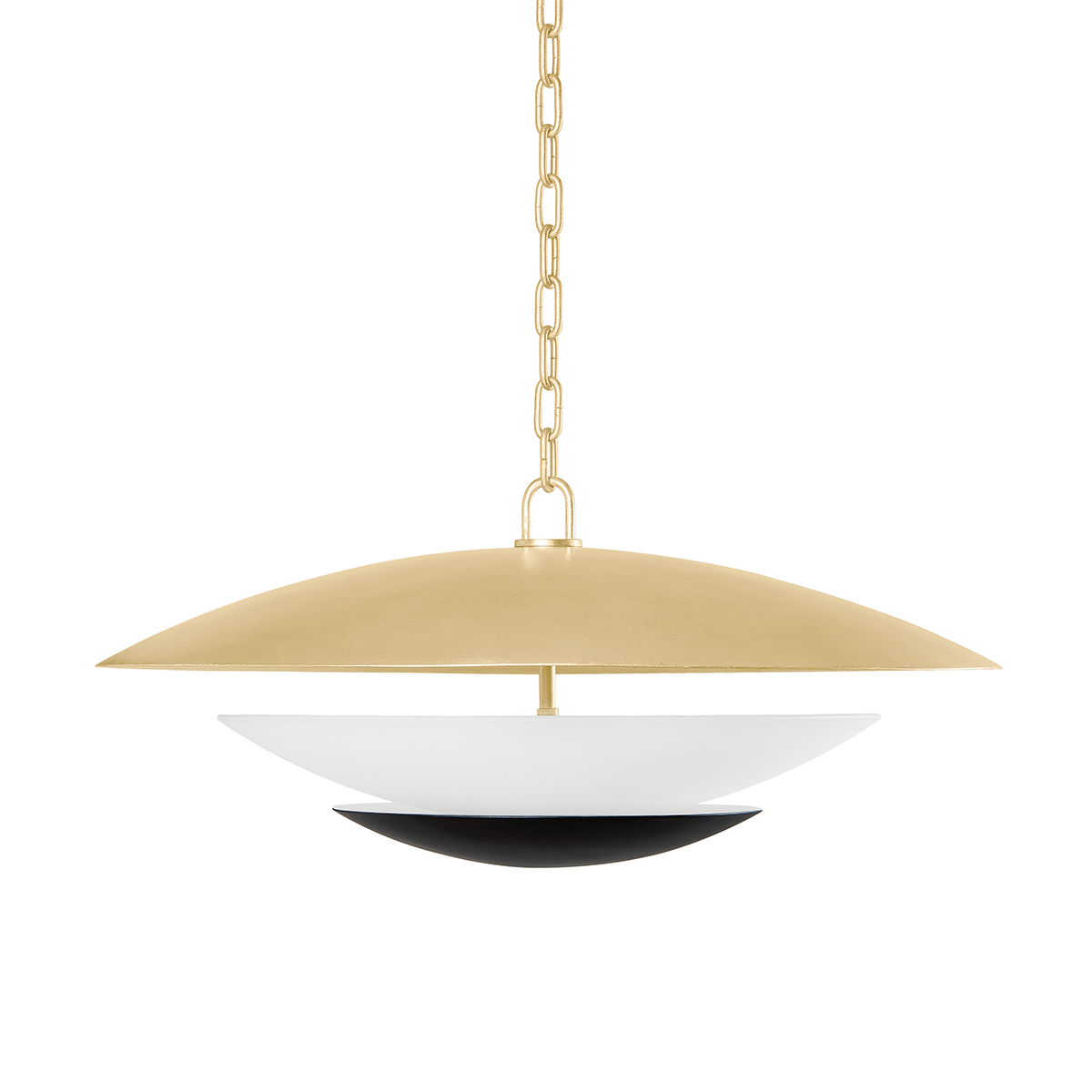 Adara Chandelier In VINTAGE GOLD LEAF AND SOFT BLACK Finish