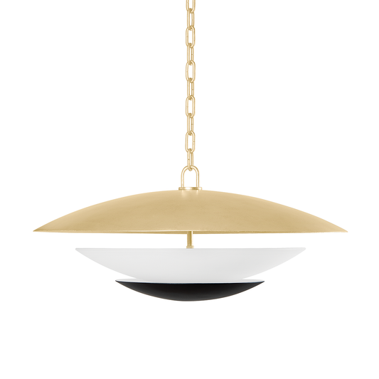 Adara Chandelier In VINTAGE GOLD LEAF AND SOFT BLACK Finish