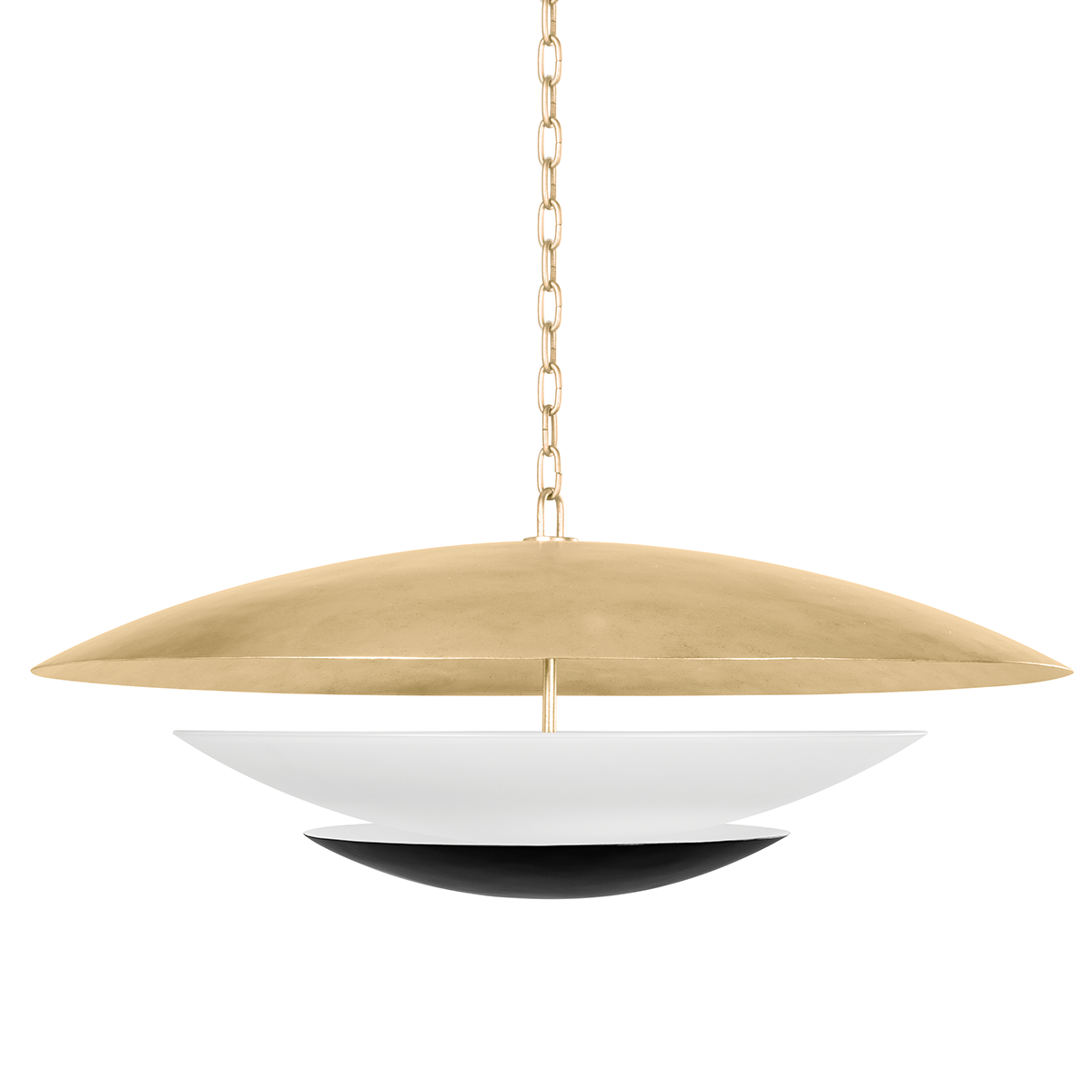 Adara Chandelier In VINTAGE GOLD LEAF AND SOFT BLACK Finish