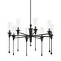 Chisel Chandelier with Black Iron Finish