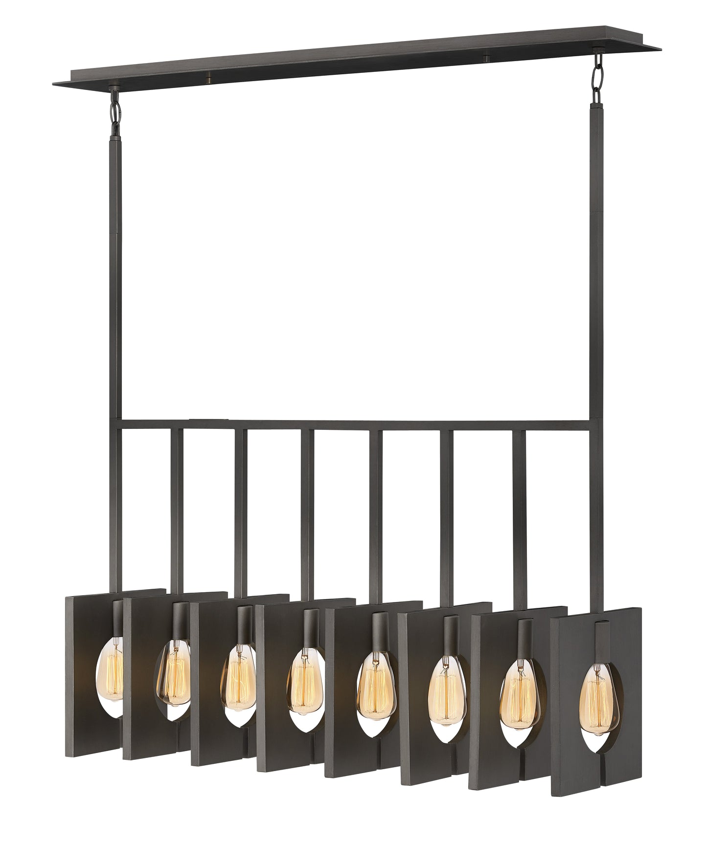 Ludlow Small Eight Light Linear In Gray Finish