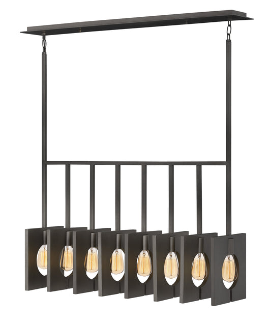 Ludlow Small Eight Light Linear In Gray Finish