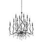 Aveline Chandelier In Blackened Silver Leaf Finish