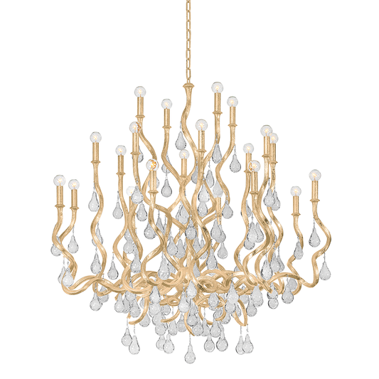 Aveline Chandelier In Gold Leaf Finish