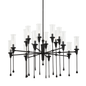 Chisel Chandelier with Black Iron Finish