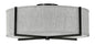 Axis Heathered Gray Large Semi-flush Mount In Black Finish