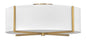 Axis Off White Large Semi-flush Mount In Light Brass Finish