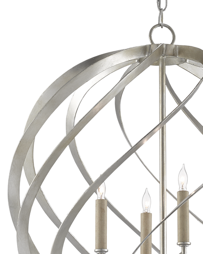 Roussel Silver Orb Chandelier