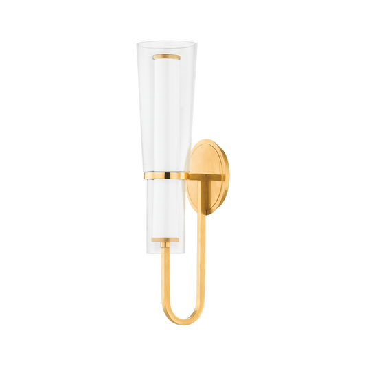 VANCOUVER Wall Sconce with Aged Brass Finish
