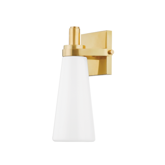 TRUDE Wall Sconce with Aged Brass Finish