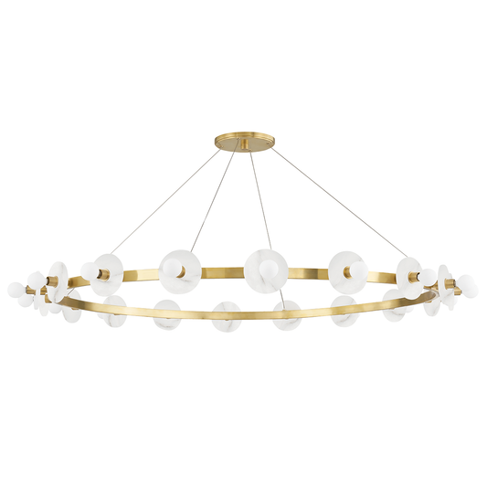 Austen Chandelier with Aged Brass Finish