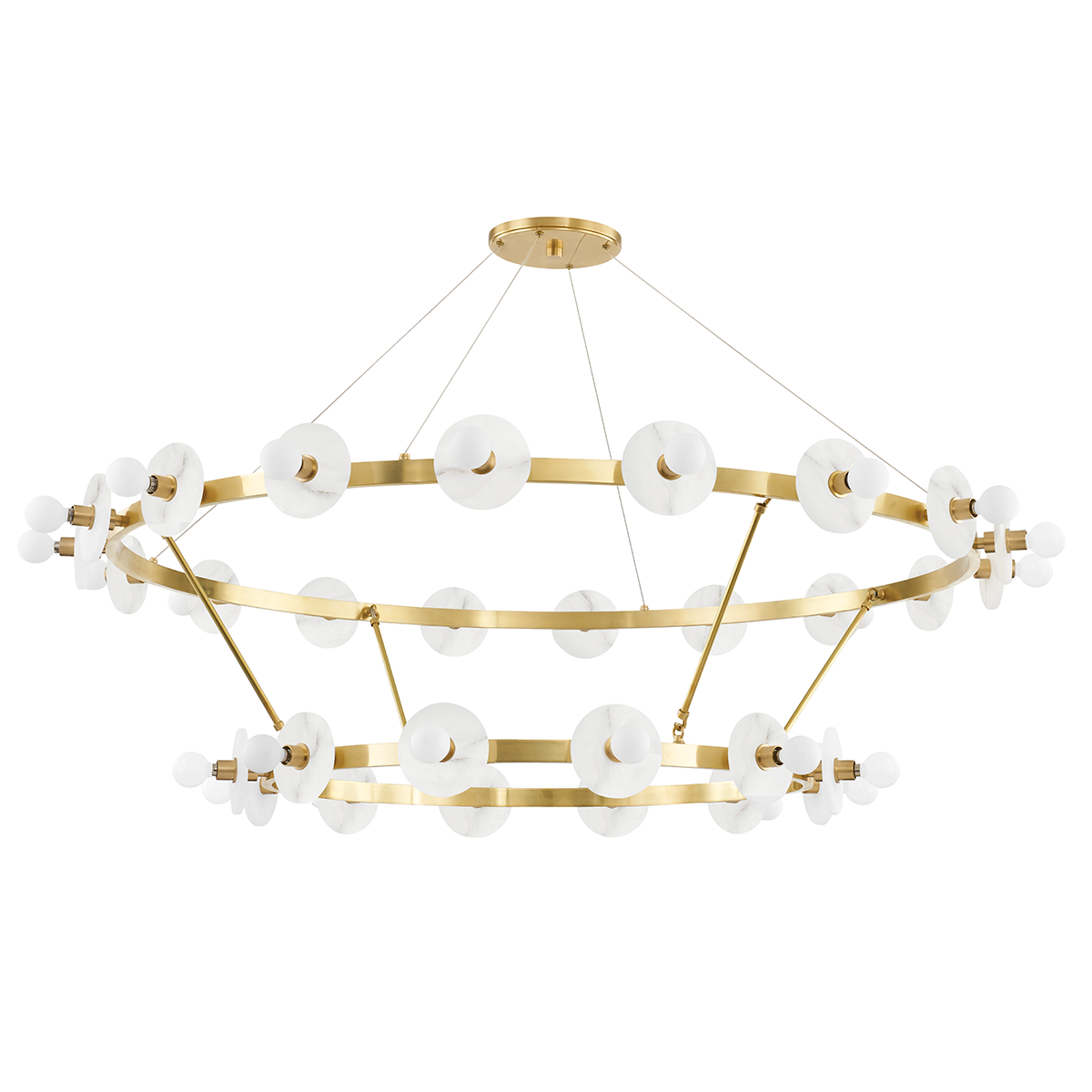 Austen Chandelier with Aged Brass Finish