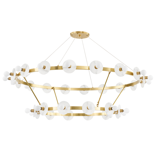Austen Chandelier with Aged Brass Finish