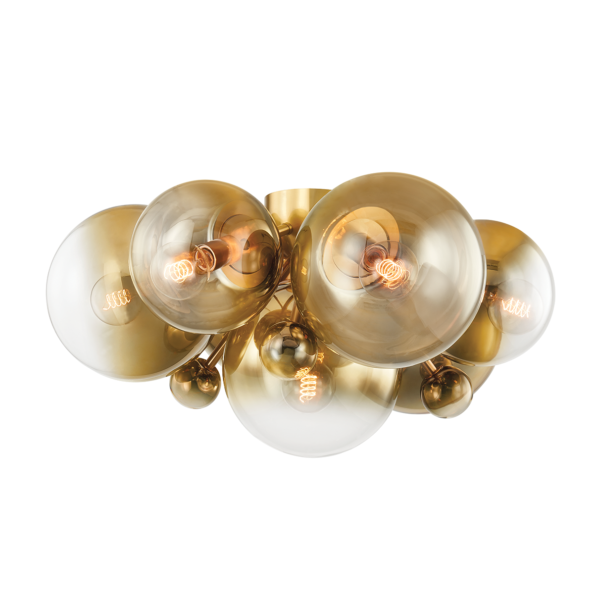 Kyoto Flush Mount In VINTAGE POLISHED BRASS Finish