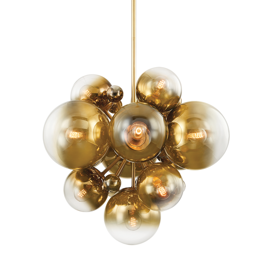 Kyoto Chandelier In VINTAGE POLISHED BRASS Finish