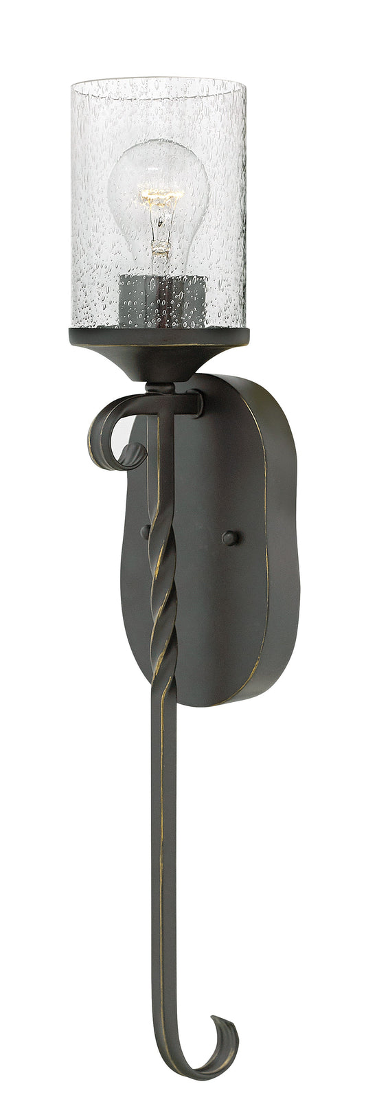 Casa Large Single Light Sconce In Black Finish
