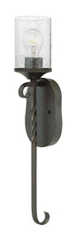 Casa Large Single Light Sconce In Black Finish
