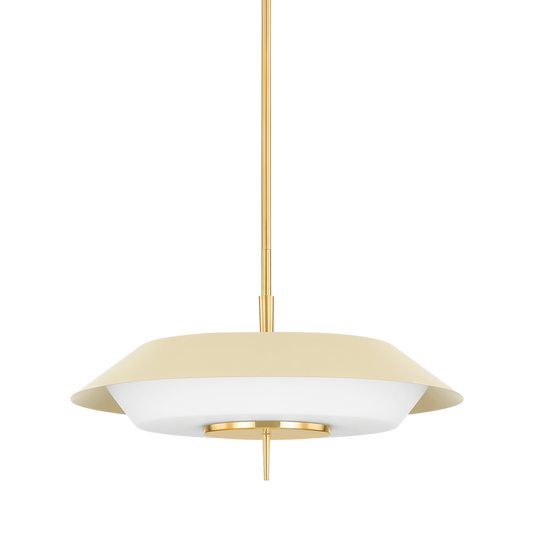 Westport Pendant with Aged Brass/ Soft Sand Finish