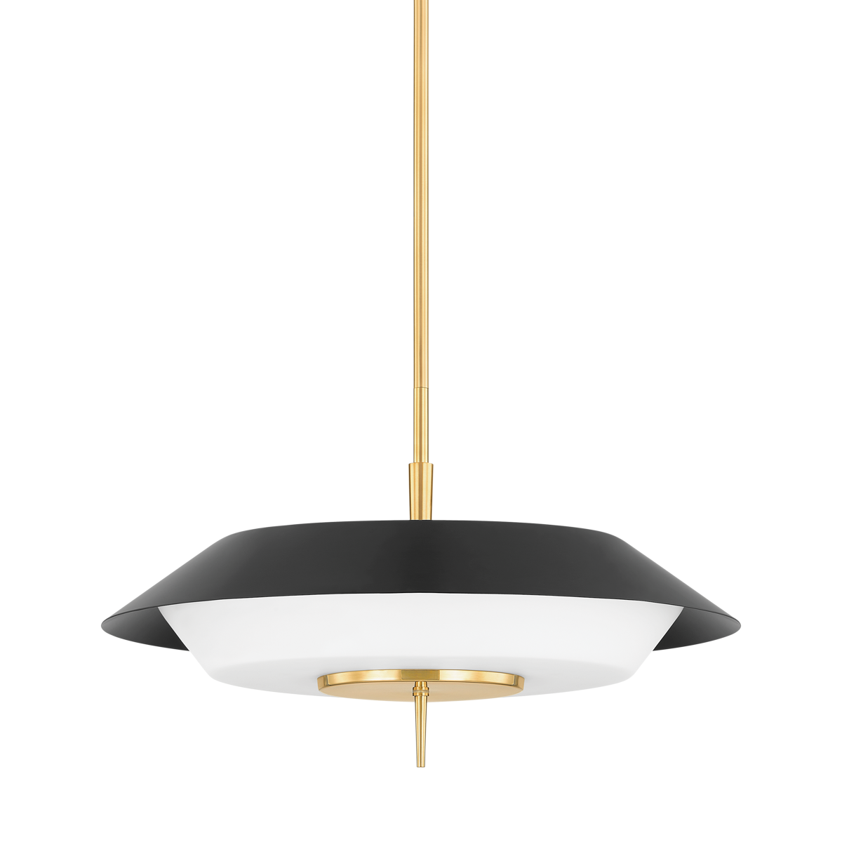Westport Pendant with Aged Brass/soft Black Finish