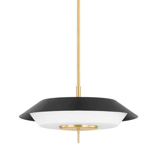 Westport Pendant with Aged Brass/soft Black Finish
