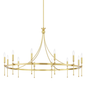 Gates Chandelier with Aged Brass Finish