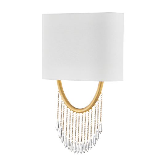 Francesca Wall Sconce In VINTAGE BRASS Finish