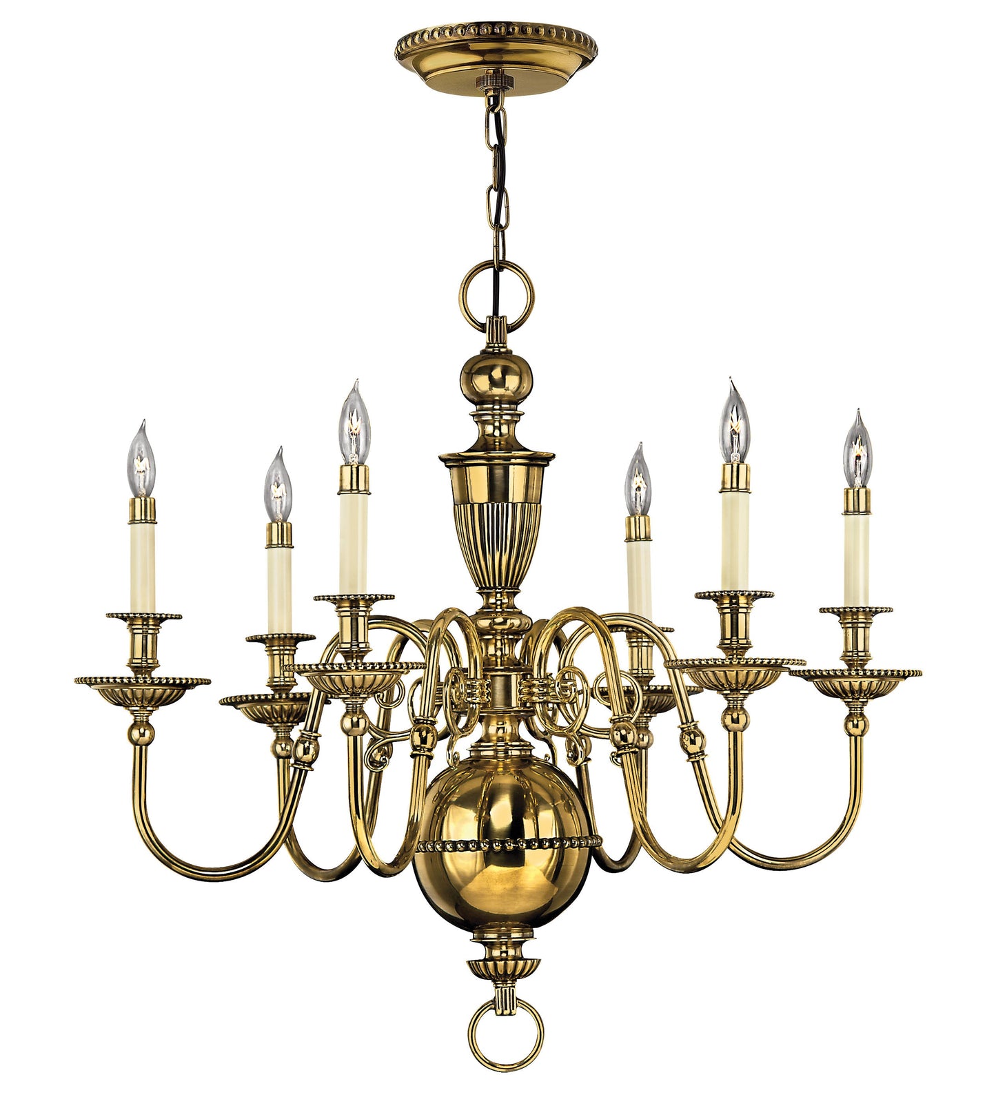 Cambridge Medium Single Tier Chandelier In Gold Finish