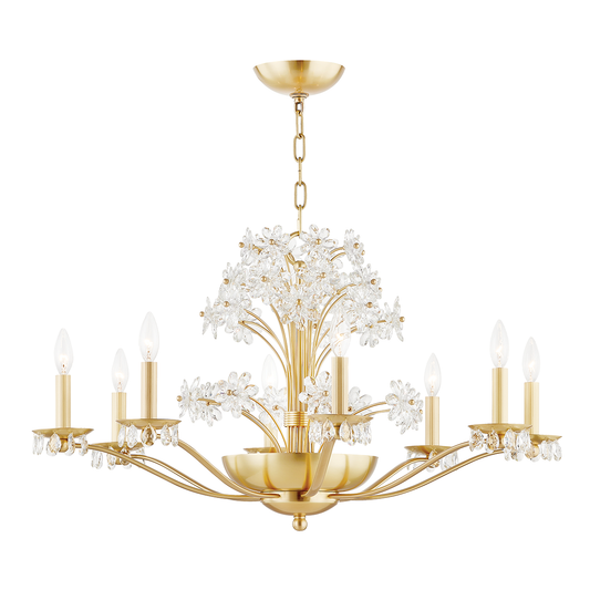 Beaumont Chandelier with Aged Brass Finish