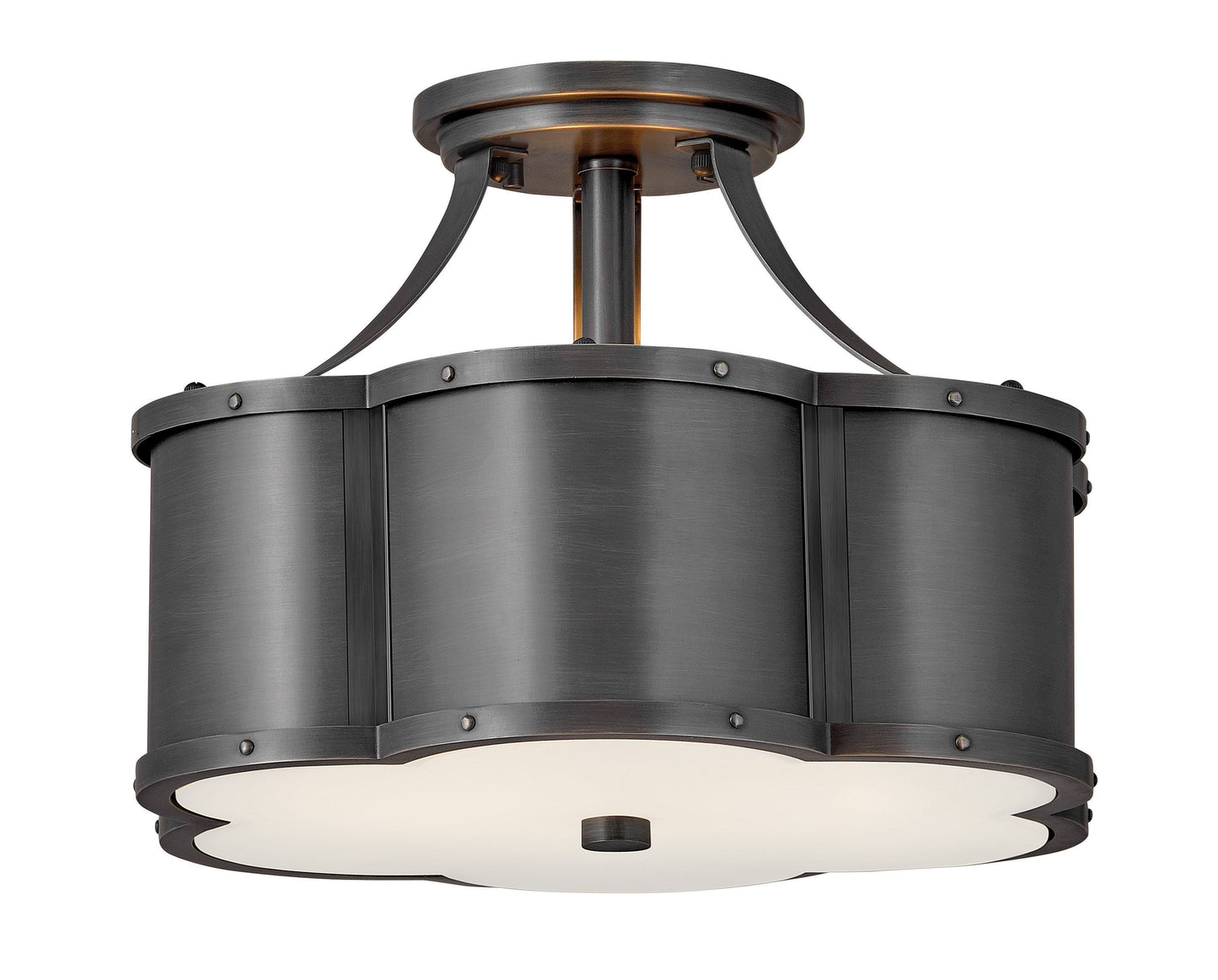 Chance Medium Semi-Flush Mount In Black Finish