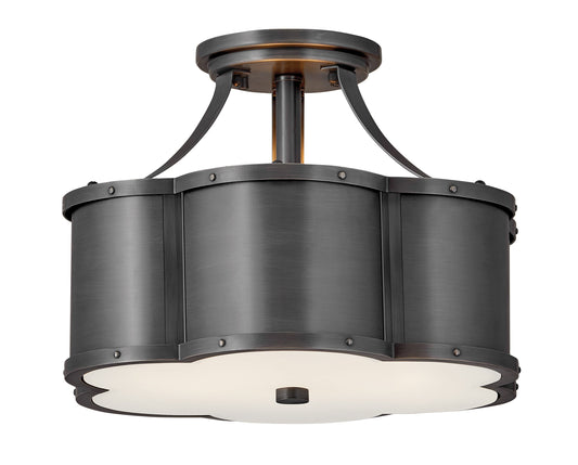 Chance Medium Semi-Flush Mount In Black Finish