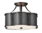 Chance Medium Semi-Flush Mount In Black Finish